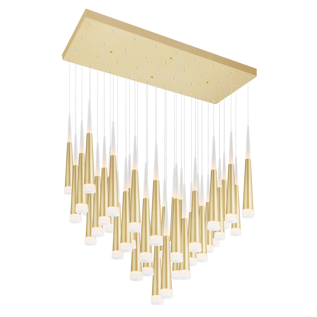 LUMiRiSE / ≠encore. Livex Lighting 4 Light Antique Brass Pendant Chandelier, 18