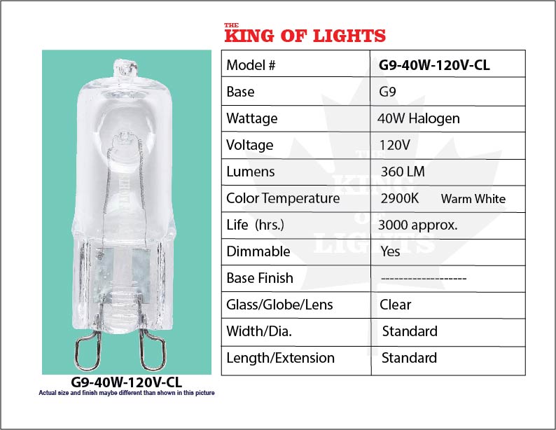 G9-40W-120V-CL