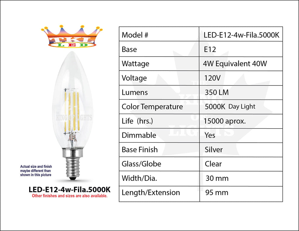 E12-4W LED-5K